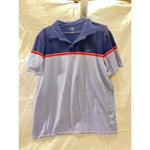 Vineyard Vines Red, White, & Blue Polo Shirt Men's Medium Short Sleeve